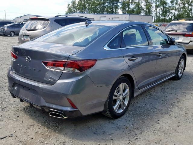 5NPE34AF2JH706804 - 2018 HYUNDAI SONATA SPO GRAY photo 4