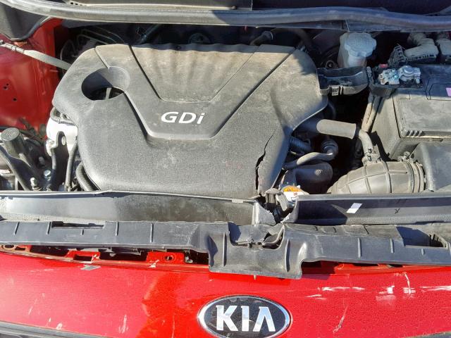 KNADM5A36F6494153 - 2015 KIA RIO LX RED photo 7