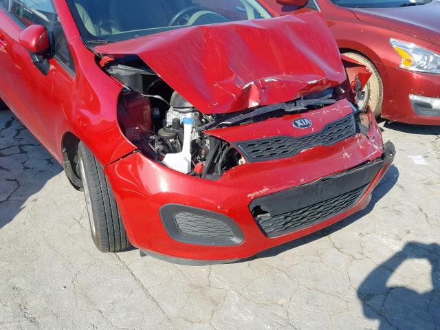 KNADM5A36F6494153 - 2015 KIA RIO LX RED photo 9