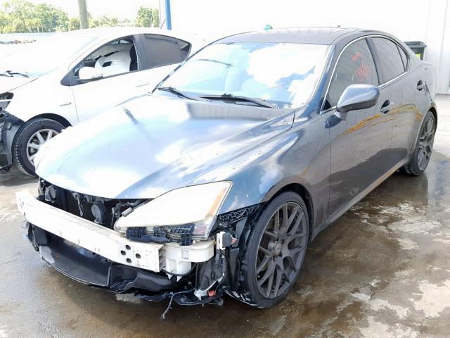 JTHBK262672025957 - 2007 LEXUS IS 250 GRAY photo 2