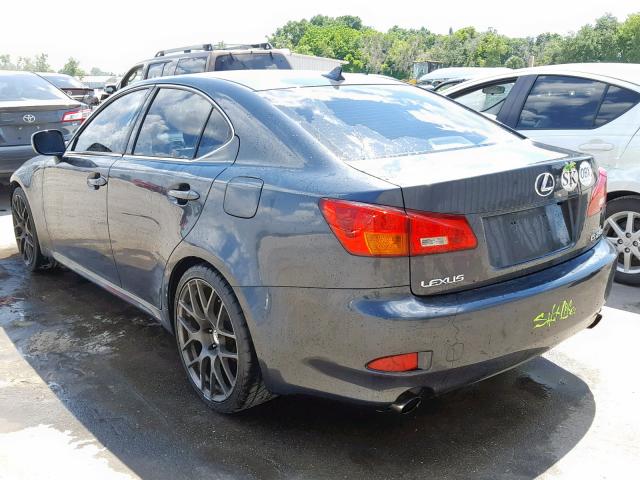 JTHBK262672025957 - 2007 LEXUS IS 250 GRAY photo 3