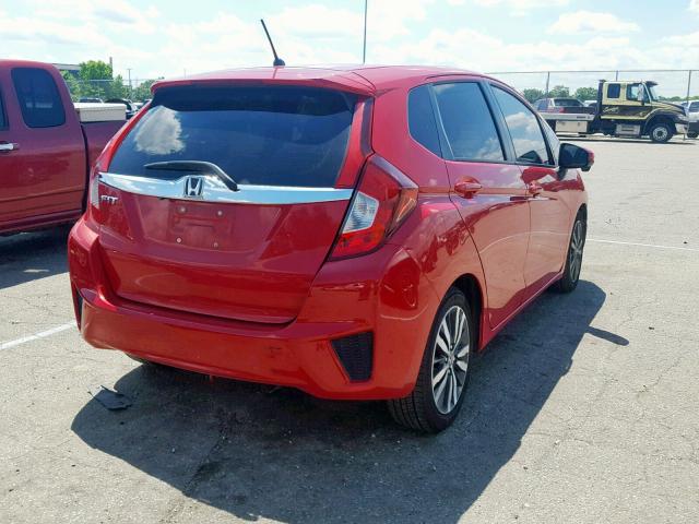 JHMGK5H73HS022354 - 2017 HONDA FIT EX RED photo 4