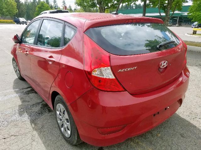 KMHCT5AE6GU278234 - 2016 HYUNDAI ACCENT SE RED photo 3