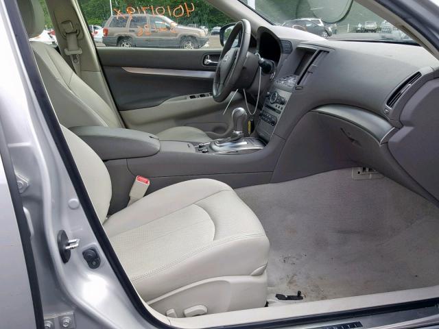 JN1CV6AR1FM523014 - 2015 INFINITI Q40 GRAY photo 5