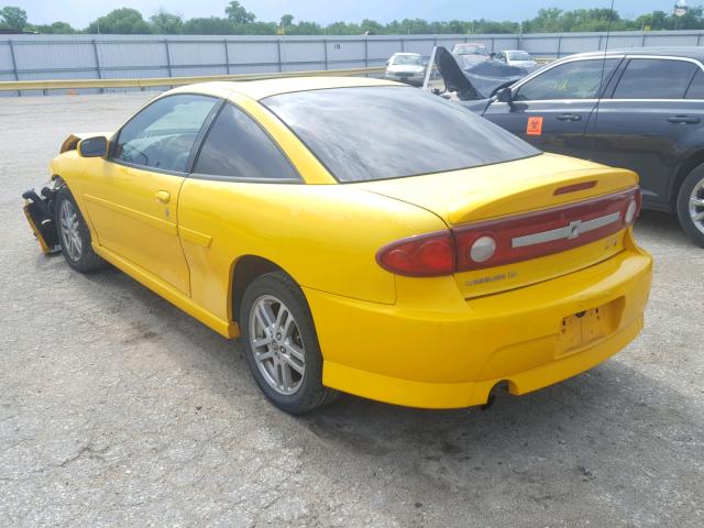 1G1JH12F137248282 - 2003 CHEVROLET CAVALIER L YELLOW photo 3