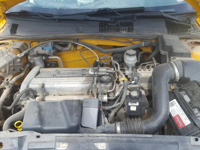 1G1JH12F137248282 - 2003 CHEVROLET CAVALIER L YELLOW photo 7