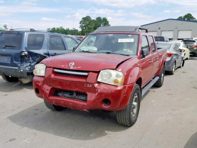 1N6ED29X93C437856 - 2003 NISSAN FRONTIER C RED photo 2