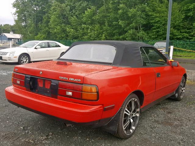 JT5ST62K0J7255883 - 1988 TOYOTA CELICA GT RED photo 4