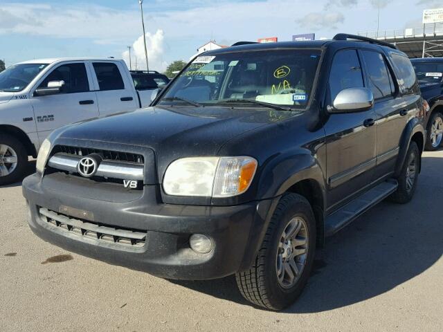 5TDZT38A17S289054 - 2007 TOYOTA SEQUOIA LI BLACK photo 2