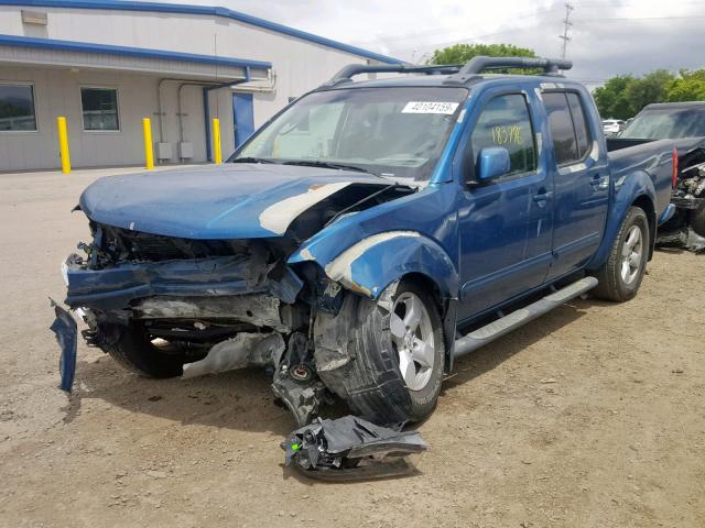 1N6AD07U65C420303 - 2005 NISSAN FRONTIER C BLUE photo 2