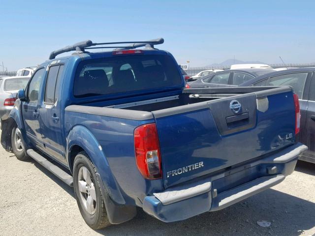 1N6AD07U65C420303 - 2005 NISSAN FRONTIER C BLUE photo 3