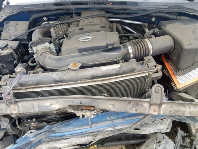 1N6AD07U65C420303 - 2005 NISSAN FRONTIER C BLUE photo 7