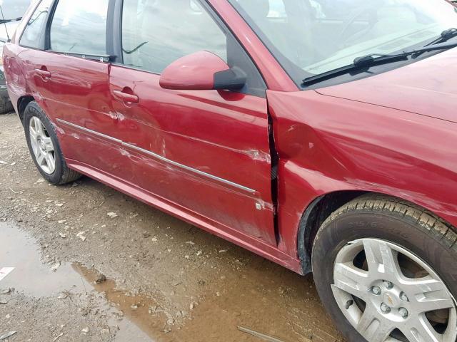1G1ZT61826F283103 - 2006 CHEVROLET MALIBU MAX MAROON photo 9