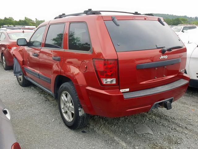 1J4GS48K65C676507 - 2005 JEEP GRAND CHER RED photo 3