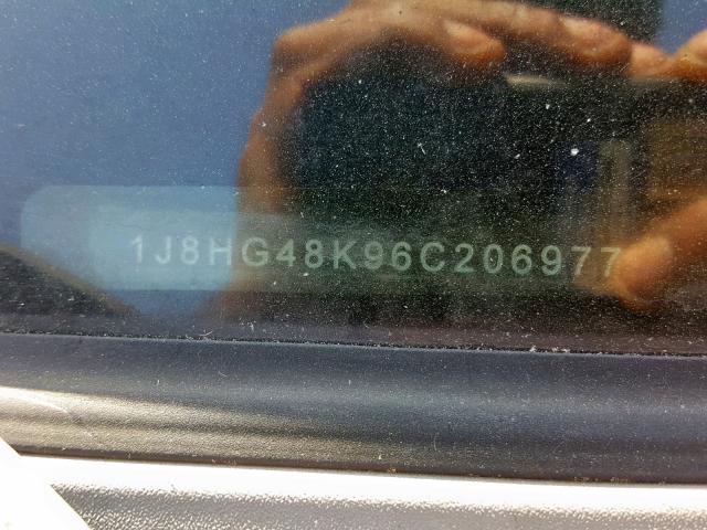 1J8HG48K96C206977 - 2006 JEEP COMMANDER BLACK photo 10