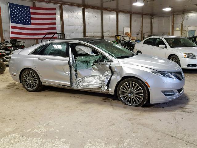 3LN6L2J98DR800203 - 2013 LINCOLN MKZ SILVER photo 9