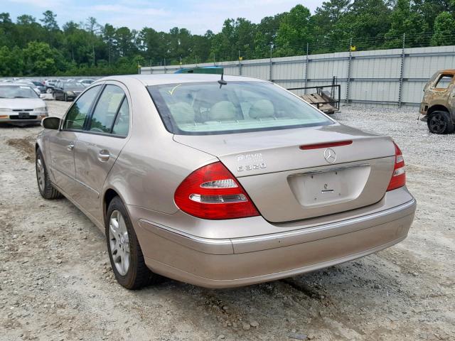 WDBUF65J23A283714 - 2003 MERCEDES-BENZ E 320 TAN photo 3