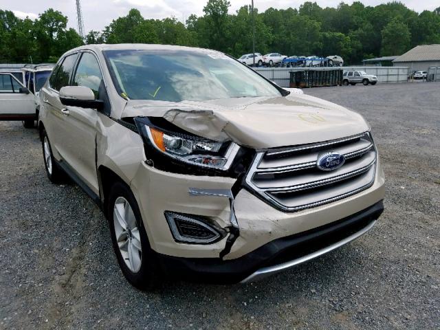 2FMPK4J92HBB66474 - 2017 FORD EDGE SEL GOLD photo 1