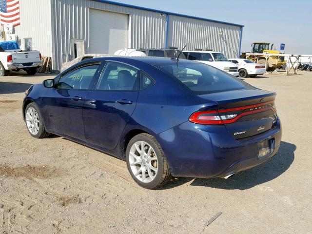 1C3CDFBA3DD291929 - 2013 DODGE DART SXT BLUE photo 3