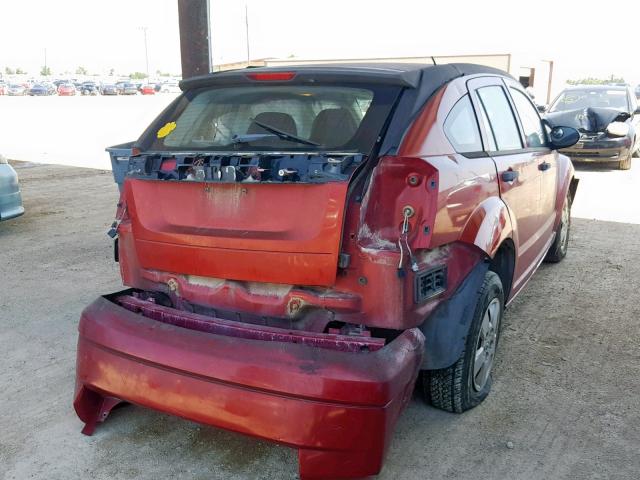 1B3HB28A89D107701 - 2009 DODGE CALIBER SE RED photo 4