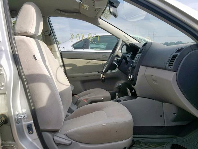 KNAFE221595604850 - 2009 KIA SPECTRA EX SILVER photo 5