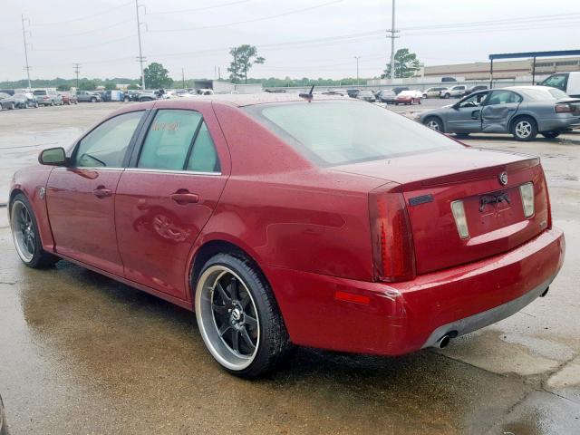 1G6DW677550220394 - 2005 CADILLAC STS RED photo 3
