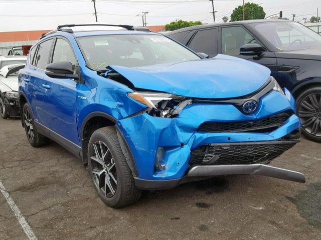 JTMJJREV3HD144172 - 2017 TOYOTA RAV4 HV SE BLUE photo 1