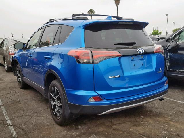 JTMJJREV3HD144172 - 2017 TOYOTA RAV4 HV SE BLUE photo 3