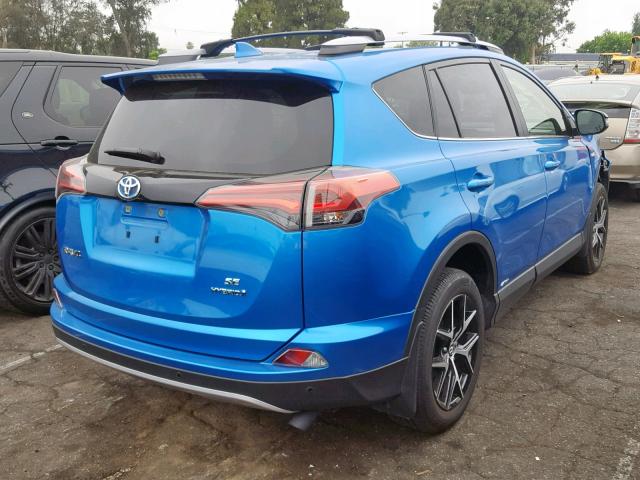 JTMJJREV3HD144172 - 2017 TOYOTA RAV4 HV SE BLUE photo 4