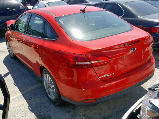 1FADP3F26FL205195 - 2015 FORD FOCUS SE RED photo 3