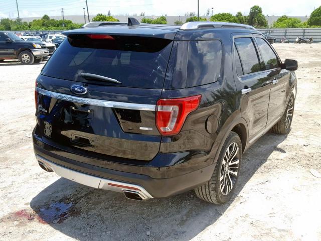 1FM5K8HT1GGC46257 - 2016 FORD EXPLORER P BLACK photo 4