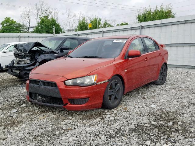 JA3AU26U18U042761 - 2008 MITSUBISHI LANCER ES RED photo 2