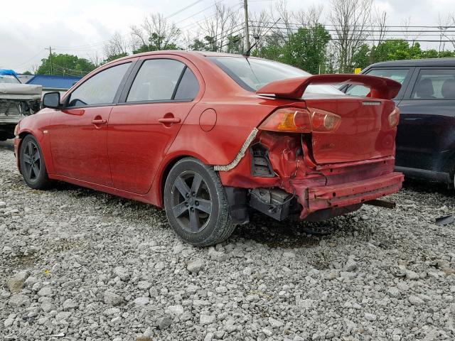 JA3AU26U18U042761 - 2008 MITSUBISHI LANCER ES RED photo 3