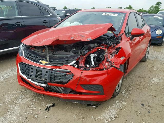1G1BC5SM9H7269607 - 2017 CHEVROLET CRUZE LS RED photo 2