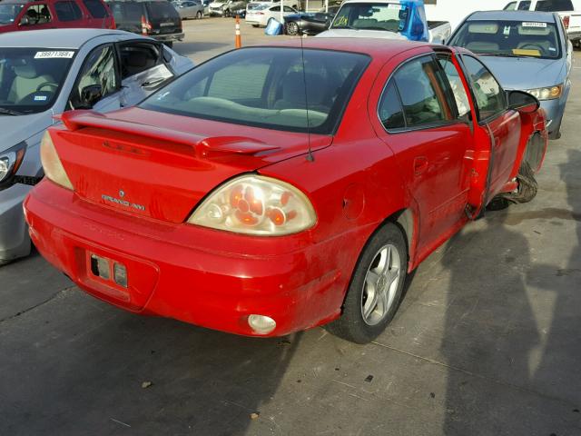 1G2NF52E54C210547 - 2004 PONTIAC GRAND AM S RED photo 4