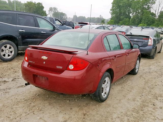 1G1AL55F987239161 - 2008 CHEVROLET COBALT LT MAROON photo 4