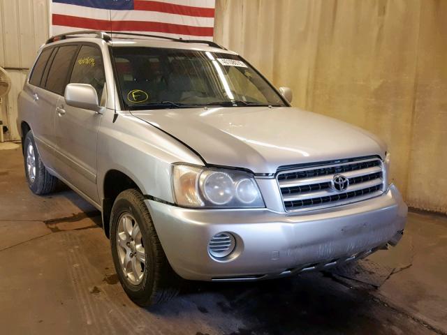 JTEGF21A820058890 - 2002 TOYOTA HIGHLANDER SILVER photo 1