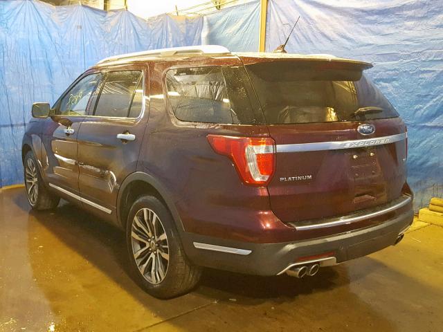 1FM5K8HT7KGA86099 - 2019 FORD EXPLORER P PURPLE photo 3