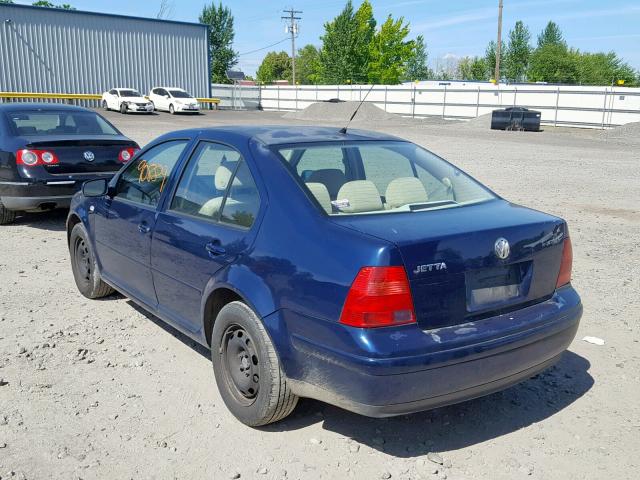 3VWRB69M61M182213 - 2001 VOLKSWAGEN JETTA GL BLUE photo 3