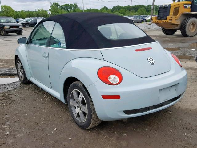 3VWPF31Y36M313050 - 2006 VOLKSWAGEN NEW BEETLE Blau Foto 3