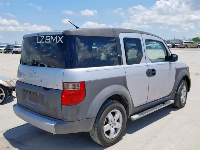 5J6YH18574L006474 - 2004 HONDA ELEMENT EX SILVER photo 4