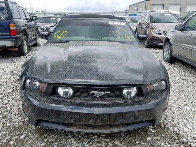 1ZVBP8FH5A5102461 - 2010 FORD MUSTANG GT BLACK photo 9