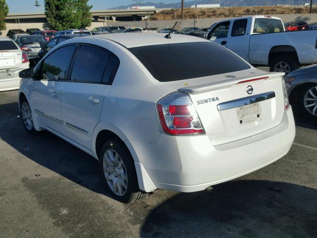 3N1AB6AP8CL667891 - 2012 NISSAN SENTRA 2.0 WHITE photo 3