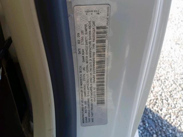 3VWRF31Y99M409780 - 2009 VOLKSWAGEN NEW BEETLE Sarı foto 10