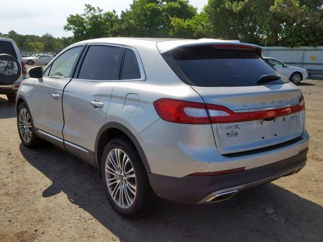 2LMTJ8LR4GBL66927 - 2016 LINCOLN MKX RESERV SILVER photo 3