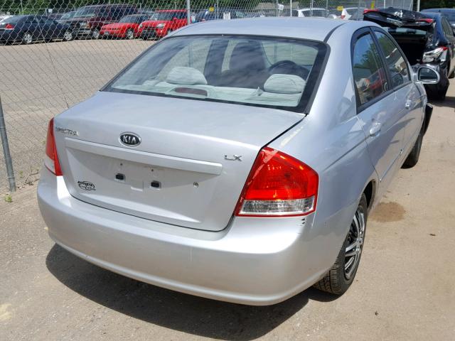 KNAFE121475419454 - 2007 KIA SPECTRA EX SILVER photo 4