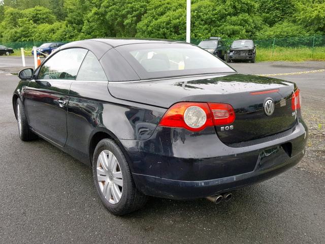 WVWBA71F97V032475 - 2007 VOLKSWAGEN EOS 2.0T BLACK photo 3