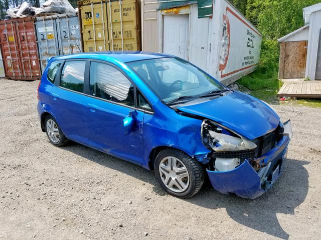 JHMGD37477S812972 - 2007 HONDA FIT BLUE photo 1