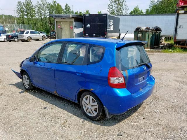 JHMGD37477S812972 - 2007 HONDA FIT BLUE photo 3