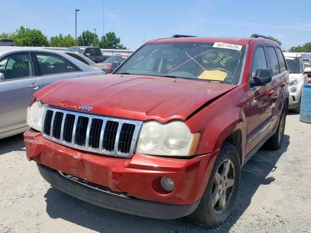 1J4HS58N45C525637 - 2005 JEEP GRAND CHER RED photo 2